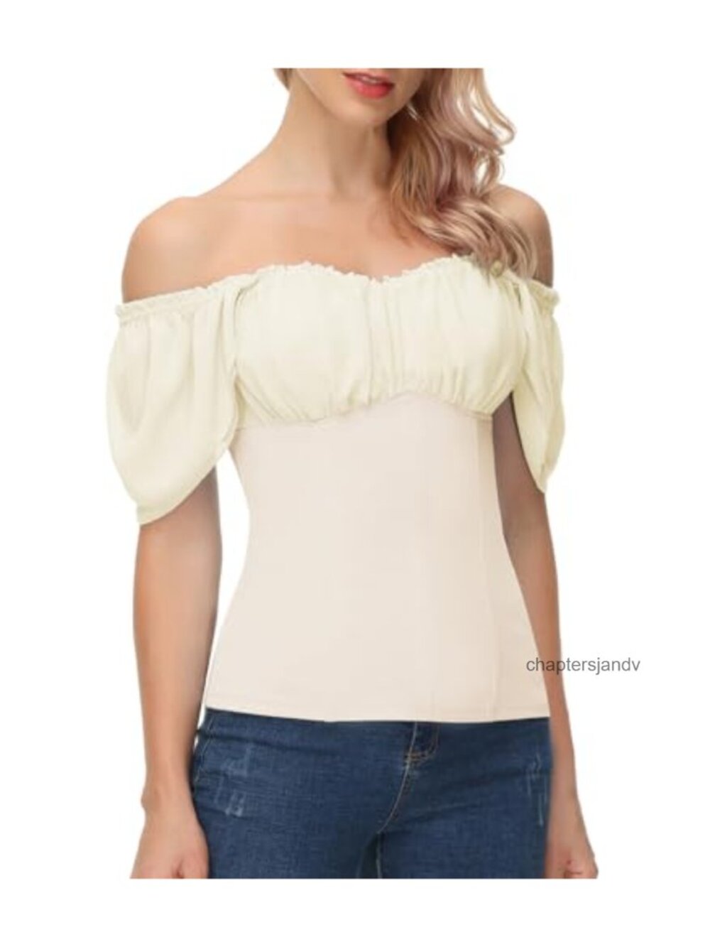 Womens Off Shoulder Peasant Blouse Renaissance Pirate Shirt Ruffle Top